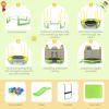 imageGoplus 7 FT Kids Trampoline with Slide 87 ASTM Approved Recreational Trampoline with Galvanized Steel Frame ampamp Safety Enclosure Net Ladder Indoor Outdoor Toddler TrampolineGreenYellow