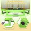 imageGoplus 7 FT Kids Trampoline with Slide 87 ASTM Approved Recreational Trampoline with Galvanized Steel Frame ampamp Safety Enclosure Net Ladder Indoor Outdoor Toddler TrampolineGreenYellow