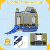 imageGoplus 7 FT Kids Trampoline with Slide 87 ASTM Approved Recreational Trampoline with Galvanized Steel Frame ampamp Safety Enclosure Net Ladder Indoor Outdoor Toddler TrampolineBlueYellow