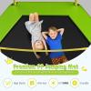 imageGoplus 7FT Trampoline for Kids ASTM Approved Trampoline with Enclosure Net Safety Pad Galvanized Steel Frame Heavy Duty Recreational Toddler Trampoline for Boys Girls Outdoor IndoorYellowGreen