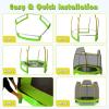 imageGoplus 7FT Trampoline for Kids ASTM Approved Trampoline with Enclosure Net Safety Pad Galvanized Steel Frame Heavy Duty Recreational Toddler Trampoline for Boys Girls Outdoor IndoorYellowGreen
