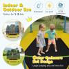 imageGoplus 7FT Trampoline for Kids ASTM Approved Trampoline with Enclosure Net Safety Pad Galvanized Steel Frame Heavy Duty Recreational Toddler Trampoline for Boys Girls Outdoor IndoorBlueYellow
