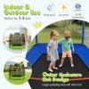 imageGoplus 7FT Trampoline for Kids ASTM Approved Trampoline with Enclosure Net Safety Pad Galvanized Steel Frame Heavy Duty Recreational Toddler Trampoline for Boys Girls Outdoor IndoorYellowGreen