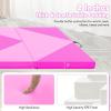 imageGoplus 8 x 4 x 2quot Gymnastics Mat Folding Tumbling Mat with Carry Handles Hook ampamp Loop Fasteners 4 Panels for Fitness Exercise Yoga Stretching Aerobics Workouts Thick Gym Mats for HomePinkRose