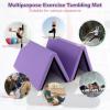 imageGoplus 8 x 4 x 2quot Gymnastics Mat Folding Tumbling Mat with Carry Handles Hook ampamp Loop Fasteners 4 Panels for Fitness Exercise Yoga Stretching Aerobics Workouts Thick Gym Mats for HomePurple
