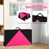 imageGoplus 8 x 4 x 2quot Gymnastics Mat Folding Tumbling Mat with Carry Handles Hook ampamp Loop Fasteners 4 Panels for Fitness Exercise Yoga Stretching Aerobics Workouts Thick Gym Mats for HomePurplePink