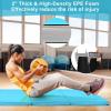 imageGoplus 8 x 4 x 2quot Gymnastics Mat Folding Tumbling Mat with Carry Handles Hook ampamp Loop Fasteners 4 Panels for Fitness Exercise Yoga Stretching Aerobics Workouts Thick Gym Mats for HomeLight Blue