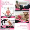 imageGoplus 8 x 4 x 2quot Gymnastics Mat Folding Tumbling Mat with Carry Handles Hook ampamp Loop Fasteners 4 Panels for Fitness Exercise Yoga Stretching Aerobics Workouts Thick Gym Mats for HomePurplePink