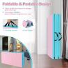 imageGoplus 8 x 4 x 2quot Gymnastics Mat Folding Tumbling Mat with Carry Handles Hook ampamp Loop Fasteners 4 Panels for Fitness Exercise Yoga Stretching Aerobics Workouts Thick Gym Mats for HomeBaby BluePink