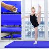 imageGoplus 8 x 4 x 2quot Gymnastics Mat Folding Tumbling Mat with Carry Handles Hook ampamp Loop Fasteners 4 Panels for Fitness Exercise Yoga Stretching Aerobics Workouts Thick Gym Mats for HomeNavy