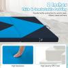 imageGoplus 8 x 4 x 2quot Gymnastics Mat Folding Tumbling Mat with Carry Handles Hook ampamp Loop Fasteners 4 Panels for Fitness Exercise Yoga Stretching Aerobics Workouts Thick Gym Mats for HomeBlueBlack