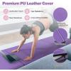 imageGoplus 8 x 4 x 2quot Gymnastics Mat Folding Tumbling Mat with Carry Handles Hook ampamp Loop Fasteners 4 Panels for Fitness Exercise Yoga Stretching Aerobics Workouts Thick Gym Mats for HomePurple