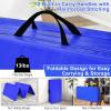 imageGoplus 8 x 4 x 2quot Gymnastics Mat Folding Tumbling Mat with Carry Handles Hook ampamp Loop Fasteners 4 Panels for Fitness Exercise Yoga Stretching Aerobics Workouts Thick Gym Mats for HomeNavy