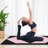 imageGoplus 8 x 4 x 2quot Gymnastics Mat Folding Tumbling Mat with Carry Handles Hook ampamp Loop Fasteners 4 Panels for Fitness Exercise Yoga Stretching Aerobics Workouts Thick Gym Mats for HomePinkBlack