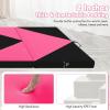 imageGoplus 8 x 4 x 2quot Gymnastics Mat Folding Tumbling Mat with Carry Handles Hook ampamp Loop Fasteners 4 Panels for Fitness Exercise Yoga Stretching Aerobics Workouts Thick Gym Mats for HomePurplePink
