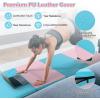 imageGoplus 8 x 4 x 2quot Gymnastics Mat Folding Tumbling Mat with Carry Handles Hook ampamp Loop Fasteners 4 Panels for Fitness Exercise Yoga Stretching Aerobics Workouts Thick Gym Mats for HomeBaby BluePink