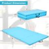 imageGoplus 8 x 4 x 2quot Gymnastics Mat Folding Tumbling Mat with Carry Handles Hook ampamp Loop Fasteners 4 Panels for Fitness Exercise Yoga Stretching Aerobics Workouts Thick Gym Mats for HomeLight Blue