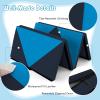 imageGoplus 8 x 4 x 2quot Gymnastics Mat Folding Tumbling Mat with Carry Handles Hook ampamp Loop Fasteners 4 Panels for Fitness Exercise Yoga Stretching Aerobics Workouts Thick Gym Mats for HomeBlueBlack