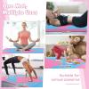 imageGoplus 8 x 4 x 2quot Gymnastics Mat Folding Tumbling Mat with Carry Handles Hook ampamp Loop Fasteners 4 Panels for Fitness Exercise Yoga Stretching Aerobics Workouts Thick Gym Mats for HomeBluePink