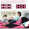imageGoplus 8 x 4 x 2quot Gymnastics Mat Folding Tumbling Mat with Carry Handles Hook ampamp Loop Fasteners 4 Panels for Fitness Exercise Yoga Stretching Aerobics Workouts Thick Gym Mats for HomePurplePink
