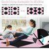 imageGoplus 8 x 4 x 2quot Gymnastics Mat Folding Tumbling Mat with Carry Handles Hook ampamp Loop Fasteners 4 Panels for Fitness Exercise Yoga Stretching Aerobics Workouts Thick Gym Mats for HomePinkBlack