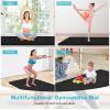 imageGoplus 8 x 4 x 2quot Gymnastics Mat Folding Tumbling Mat with Carry Handles Hook ampamp Loop Fasteners 4 Panels for Fitness Exercise Yoga Stretching Aerobics Workouts Thick Gym Mats for HomeBlack 1