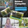 imageGoplus 8FT x 14FT Rectangular Trampoline 440LBS Bearing Recreational Trampolines wEnclosure Net ampamp NonSlip Ladder Waterproof Pad ASTM Approved Bounce Outdoor Trampoline for Kids AdultsBlue