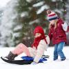 imageGoplus Folding Snow Sled for Kids with Seat Backrest and Handle Ski Sled Snow Racer with Tow Rope Easy to Assemble