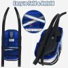 imageGoplus Folding Snow Sled for Kids with Seat Backrest and Handle Ski Sled Snow Racer with Tow Rope Easy to Assemble