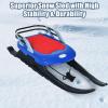 imageGoplus Folding Snow Sled for Kids with Seat Backrest and Handle Ski Sled Snow Racer with Tow Rope Easy to Assemble