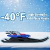 imageGoplus Folding Snow Sled for Kids with Seat Backrest and Handle Ski Sled Snow Racer with Tow Rope Easy to Assemble