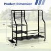 imageGoplus Golf Bag Storage Garage Organizer Extra Large Storage Stand for 2 Golf Bags Golf Clubs Removable Hooks 4 Universal Wheels Rack for Golf Accessories in Basement43x16LxW wExtra Rack
