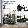 imageGoplus Golf Bag Storage Garage Organizer Extra Large Storage Stand for 2 Golf Bags Golf Clubs Removable Hooks 4 Universal Wheels Rack for Golf Accessories in Basement38x16LxW
