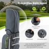 imageGoplus Golf Cart Bag with 15Way Top Dividers Golf Club Bag with 7 Zippered Pockets Cooler Bag Rain Hood Umbrella Holder Shoulder Strap Lightweight Golf Bag for Men WomenGreyGreen
