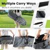imageGoplus Golf Cart Bag with 15Way Top Dividers Golf Club Bag with 7 Zippered Pockets Cooler Bag Rain Hood Umbrella Holder Shoulder Strap Lightweight Golf Bag for Men WomenGreyGreen