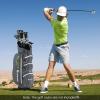 imageGoplus Golf Cart Bag with 15Way Top Dividers Golf Club Bag with 7 Zippered Pockets Cooler Bag Rain Hood Umbrella Holder Shoulder Strap Lightweight Golf Bag for Men WomenGreyGreen