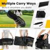 imageGoplus Golf Cart Bag with 15Way Top Dividers Golf Club Bag with 7 Zippered Pockets Cooler Bag Rain Hood Umbrella Holder Shoulder Strap Lightweight Golf Bag for Men WomenBlackYellow