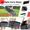 imageGoplus Golf Cart Bag with 15Way Top Dividers Golf Club Bag with 7 Zippered Pockets Cooler Bag Rain Hood Umbrella Holder Shoulder Strap Lightweight Golf Bag for Men WomenGreyRed