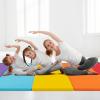 imageGoplus Gymnastics Mat 6x4 3Panel66x25 5Panel Folding Tumbling Mat wCarrying Handles HookampampLoop Fastener Portable PU Leather Rainbow Exercise Mat for Home Gym Aerobics Yoga5Panel 5 Color