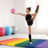 imageGoplus Gymnastics Mat 6x4 3Panel66x25 5Panel Folding Tumbling Mat wCarrying Handles HookampampLoop Fastener Portable PU Leather Rainbow Exercise Mat for Home Gym Aerobics Yoga3Panel 6 Color