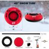 imageGoplus Heavy Duty Snow Tube for Sledding 40 Inflatable Snow Sled with Canvas Cover Commercial Grade Rubber Tire Tube Strap Cushioned Seat Pump Winter Toys for Youth AdultsRed1 Seat