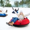 imageGoplus Heavy Duty Snow Tube for Sledding 40 Inflatable Snow Sled with Canvas Cover Commercial Grade Rubber Tire Tube Strap Cushioned Seat Pump Winter Toys for Youth AdultsRed1 Seat
