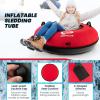 imageGoplus Heavy Duty Snow Tube for Sledding 40 Inflatable Snow Sled with Canvas Cover Commercial Grade Rubber Tire Tube Strap Cushioned Seat Pump Winter Toys for Youth AdultsRed1 Seat