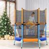 imageGoplus Kids Trampoline 48quot Toddler Trampoline ASTM Approved wSafety Enclosure Net No Gap Mat Small Mini Recreational Trampoline for Indoor Outdoor Boys Girls Baby Birthday GiftsOrangeBlue