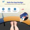 imageGoplus Kids Trampoline 48quot Toddler Trampoline ASTM Approved wSafety Enclosure Net No Gap Mat Small Mini Recreational Trampoline for Indoor Outdoor Boys Girls Baby Birthday GiftsOrangeBlue