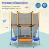 imageGoplus Kids Trampoline 48quot Toddler Trampoline ASTM Approved wSafety Enclosure Net No Gap Mat Small Mini Recreational Trampoline for Indoor Outdoor Boys Girls Baby Birthday GiftsOrangeBlue