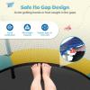 imageGoplus Kids Trampoline 48quot Toddler Trampoline ASTM Approved wSafety Enclosure Net No Gap Mat Small Mini Recreational Trampoline for Indoor Outdoor Boys Girls Baby Birthday GiftsYellowBlue