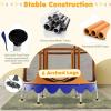 imageGoplus Kids Trampoline 64quot Toddler Trampoline with Detachable Canopy Safety Enclosure Net Foam Handle AntiRust Springs Indoor Outdoor Mini Recreational Trampoline for Boys GirlsOrangeBlue