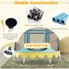 imageGoplus Kids Trampoline 64quot Toddler Trampoline with Detachable Canopy Safety Enclosure Net Foam Handle AntiRust Springs Indoor Outdoor Mini Recreational Trampoline for Boys GirlsYellowBlue