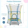 imageGoplus Kids Trampoline for Toddlers ASTM Approved Mini Trampoline wHeightened Safety Enclosure Net Foam Handles Seamless Design Indoor Outdoor Recreational Trampoline for Boys GirlsYellowBlue